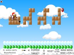 Screenshot of monkey santa