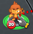 Dart Monkey targeting a bloon
