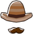 Hat and 'Stache
