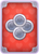 Red card with four coins