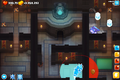 The Ceramic Bloon is inside the Ice Monkey's display range, but not in its line of sight, so Silas is not able to attack it.