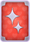 Red card with two stars