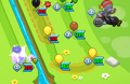 Weakening Gas Bloon reducing the damage of a Bionic Boomerang.
