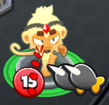 Heart of Vengeance Druid targeting a bloon