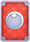 Red card with a bubble
