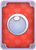 Red card with a bubble