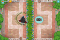 Flying towers can bypass line of sight blockers, the main attack of Monkey Aces will fire continuously, even if no Bloons are nearby, and their projectiles won't be destroyed even if they hit a blocker, like the wall in the center.