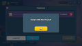 The gift code interface when entering an invalid code