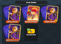 Two starter decks, an incomplete deck, and a deck with symbols