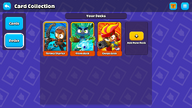 Collection menu — Decks