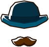 Icon of Blue Bowler Hat