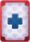 White card with a cross