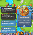 Sentinel Bloon selected and affected by one Lead Coating Bloon