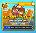 Pip that appears on the Team menu when a goal is complete