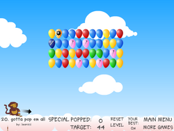 Screenshot of gotta pop em all