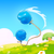 Double Blue Bloon