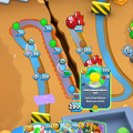 Emboldened Bloon about to be placed when there were 7 bloons, costing 1 Gold