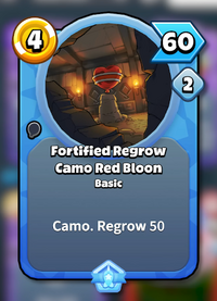 Card art of Fortified Regrow Camo Red Bloon