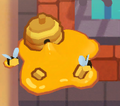 Glue Trap with the Honey Bee Trap trophy store item equipped.