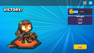 Victory screen w/ level up
