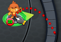 Dart Monkey Twin targeting a bloon