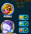 Perk Toggle at the bottom of the map selection screen